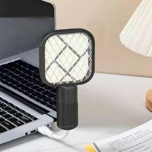 [패션포럼] 3개세트 USB충전 전기 모기채 파리채 휴대용 여행용 안전망 블랙_57650986