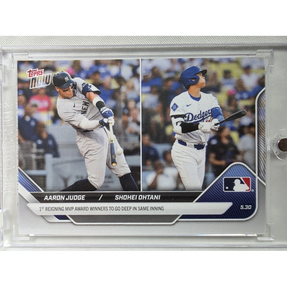 2025 TOPPS NOW 탑스 나우 오타니 쇼헤이 애런 저지 시즌 MVP 같은 경기 첫 이닝 동시 홈런 메이저리그 MLB 야구 스포츠 카드  1개