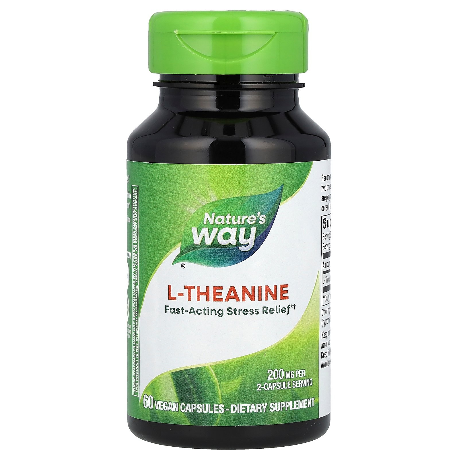 <b>네이쳐스웨이</b> <b>Nature’s Way</b> L-Theanine 60 Vegan Capsules 100 mg per Capsule  60 Count  1개  60정