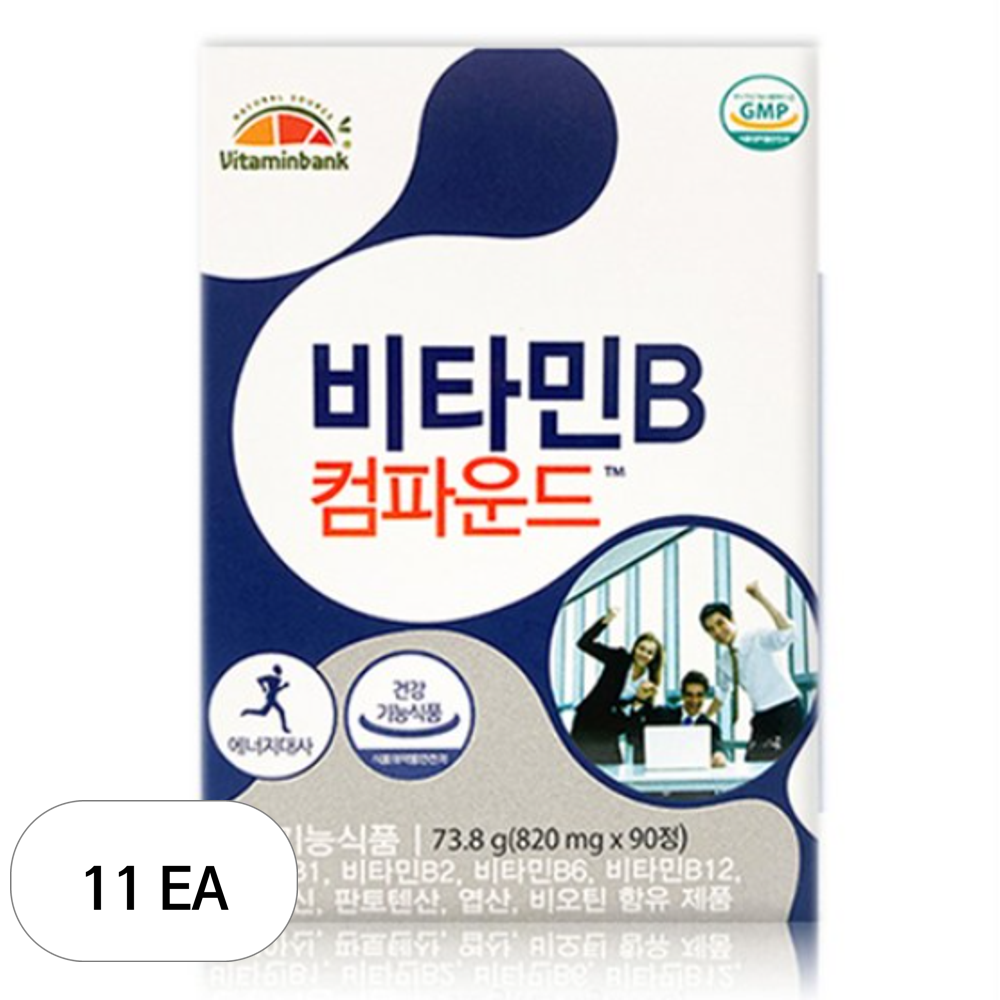 <b>비타민뱅크</b> 비타민B 컴파운드  90정  11개