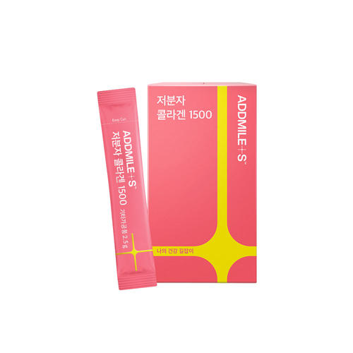 <b>애드마일스</b> 저분자 <b>피쉬 콜라겐</b>1500 히알루론산 2. 30포,