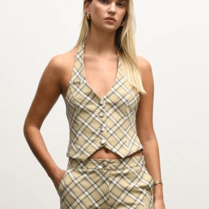 하우스 오브 써니 Sloane Check Waistcoat