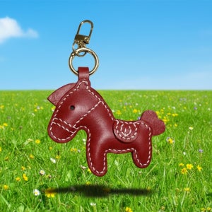 말 가죽 키링 백참 말띠선물 신년선물 붉은말의 해, 마음새김 가죽공방