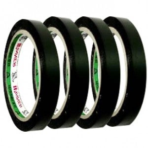 금성 초강력 러버타입 OPP 칼라 박스테이프 12mmx40M 1봉 (4pcs) - 검정색