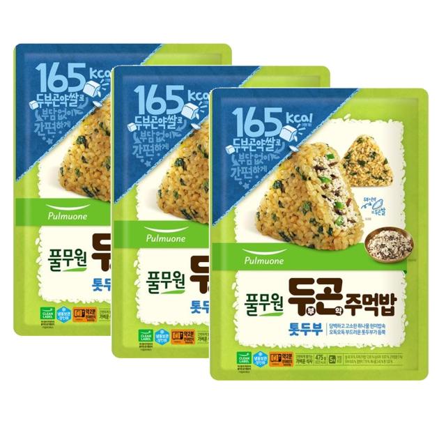 <b>풀무원</b> 두곤 주먹밥 톳두부  475g  3개