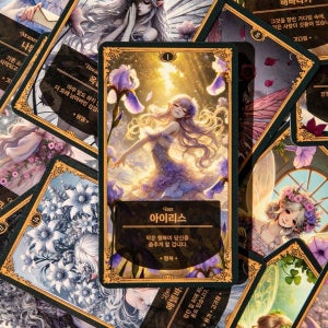 [갓샵] 꽃의요정 오라클 타로 오늘의 운세 카드 [꽃말 예쁜 일러스트 상담 질문 대화 책 마법의 고민 해결책 오늘 마법 게임 결정의신]