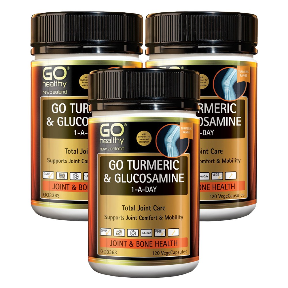 <b>고헬씨</b>(<b>Go Healthy</b>) <b>고헬씨</b> 튜메릭(강황) &amp; 글루코사민 120 베지캡슐 X 3개  120정  1세트