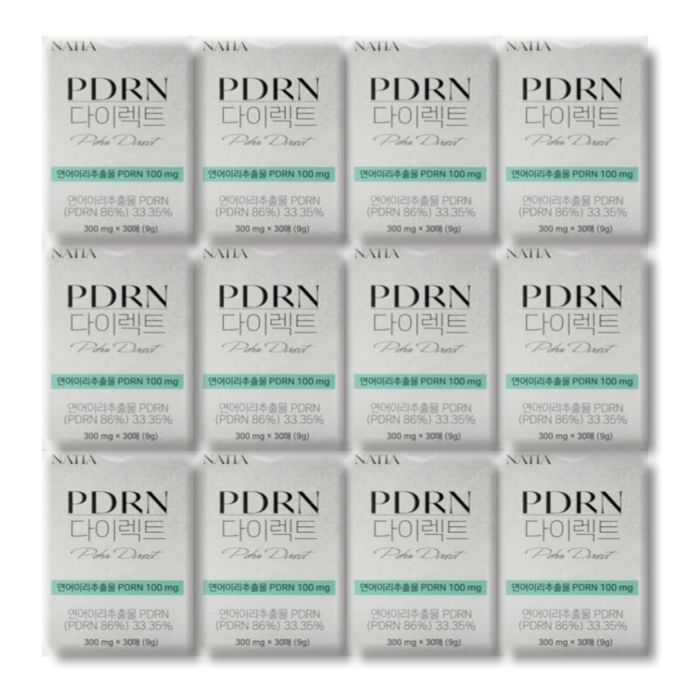 나티아 PDRN 다이렉트 <b>연어이리</b>추출물 300mg x 30매 12박스