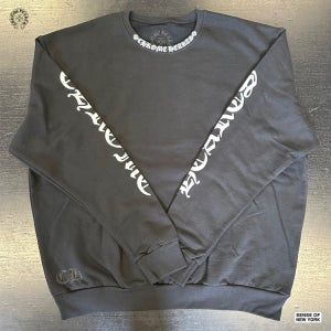 크롬하츠 넥 로고 크루넥 맨투맨 블랙 S,M 사이즈