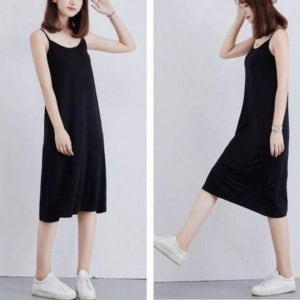 [모노무드] 모노무드 여성 여름 원피스 이너 몸매 면 미디 드러나는 옷
