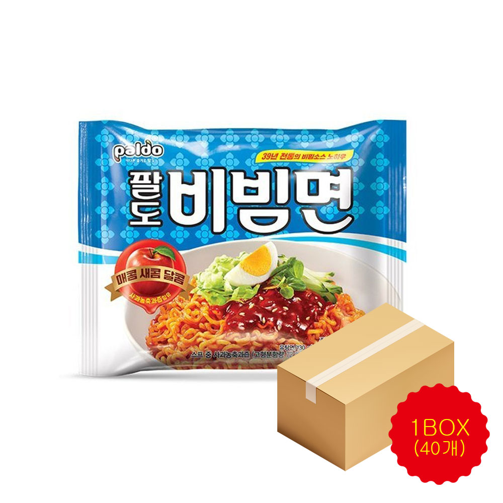 Paldo Bibimyeon 130g, Spicy, Sour & Sweet, 40 Packs