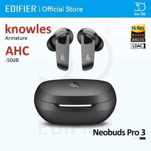 Edifier TWS 블루투스 이어버드 NeoBuds Pro 3 무선 이어폰 고해상도 ANC -50dB 적응형 소음 제거 LDAC LHDC 공간 오디오