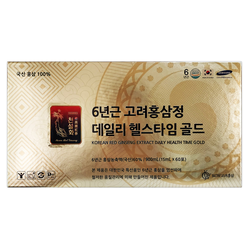 천이<b>고려</b>홍삼 <b>6년근 고려홍삼정 데일리</b> 헬스<b>타임</b> 골드 15ml x 60포  60개