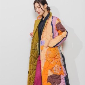 빅블럭 양면 패딩 코트 (AHSPCT82)-ORANGE