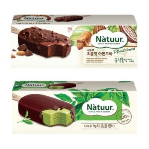 나뚜루 초코 6개 + 나뚜루 녹차 6개 나뚜루바 녹차 초코아이스크림 녹차아이스크림 아몬드아
