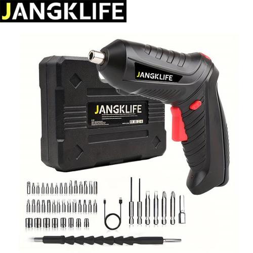 JANGKLIFE 전기 스크류 드라이버 배터리 충전식 무선 <b>파워 임팩</b> 드릴