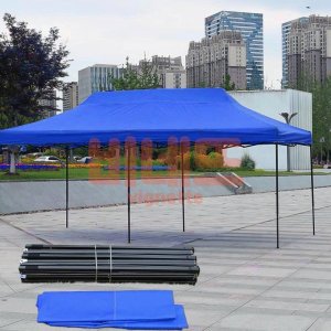 접이식 캐노피 천막 400X600CM 블루 축제용품 주유소캐노피 그늘천막
