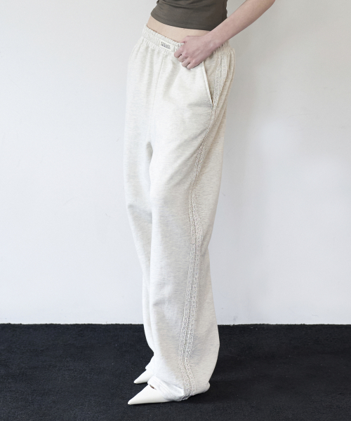 ROCKCAKE Lace Line 2way Jogger - Oatmeal RC24<b>PT</b>06000<b>OA</b> 378111  XXS