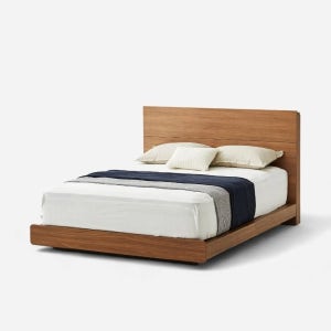 호텔침대 아트월월넛 침대 Q/K,KK 리모컨형 (매트 별도)