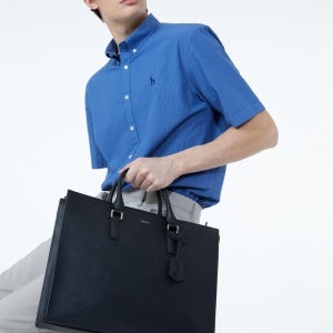 헤지스 액세서리 남성 24FW 스테디셀러 소가죽 서류가방 WUBA4F355BK