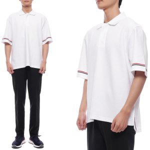 [롯데백화점] 톰브라운 25SS 남성 럭비 폴로 반팔티셔츠 (MJP209A J0199 100 25S) LE1219758288