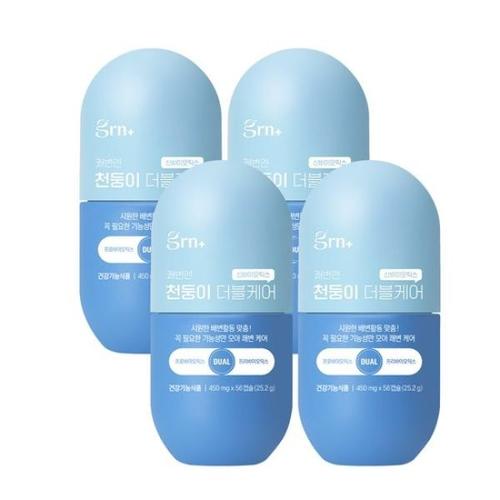 <b>GRN 프로바이오틱스</b> 유산균 쾌변엔 천둥이 더블케어 2+2 SET (총 4박스)