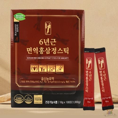 네이처오리진 <b>6년근</b>면역<b>홍삼정스틱 10g</b> x 100포 <b>활력</b>증진<b>홍삼</b>농축액 추석선물세트<b>홍삼</b>농축액