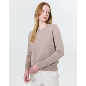 [헤지스레이디스] 24FW 베이지 멜란지 울 니트 WSSW4D8C2I2