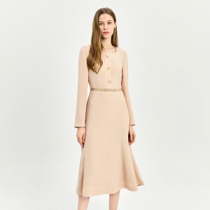 [S쏠레지아] 에스쏠레지아 스퀘어넥 플레어 원피스 SOO3WOP020