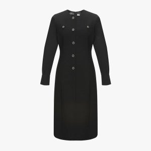 [S쏠레지아] 에스쏠레지아 노카라 소매배색 H라인 원피스 SOOAWOP040