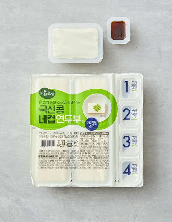 맑은물에 국산콩 네컵연두부와 오리엔탈소스 성분 분석