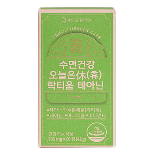 씨엠지건강연구소 <b>수면건강</b> 오늘은 휴 락티움 테아닌 42g  60정  1개