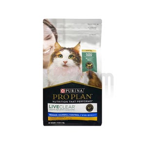 (CAT) 퓨리나 프로플랜 리브클리어 실내묘용 인도어 헤어볼컨트롤 순살 닭고기 (고양이 알레르기 감소식단)(1.5kg) (유통기한26년11월)