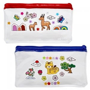 [안녕미술아] 옛그림 민화 투명필통 (4인용)