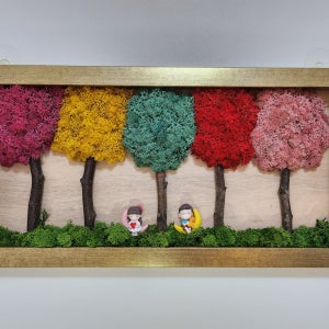 스칸디아모스 나무 숲 액자, 봉이작가