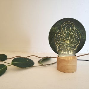 옴마니반메훔 LED조명등 부처님 조명등 수면등 기도용품, 붓띠