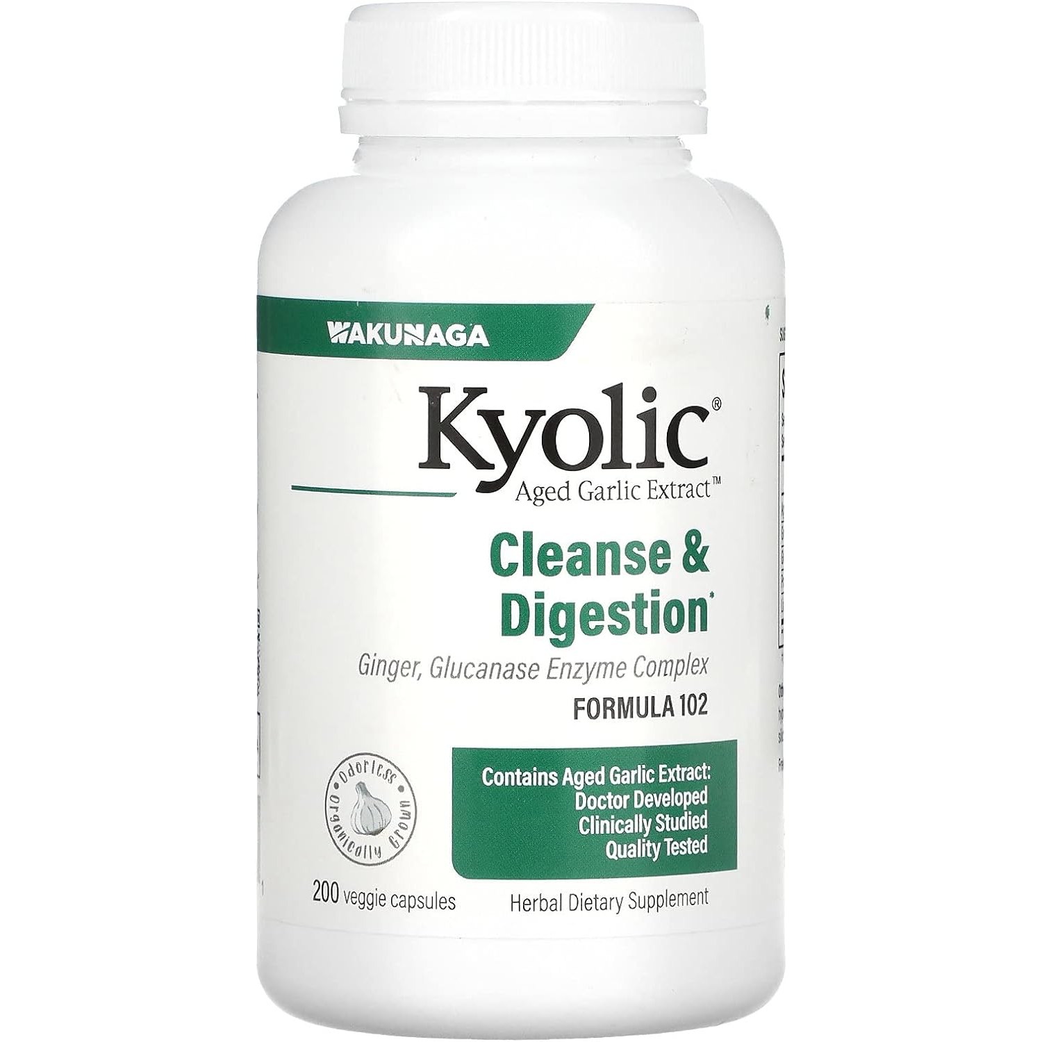 쿄릭 숙성마늘 추출물 포뮬러 <b>칸디다 클렌즈</b> &amp; 다이제스천 베지테리안 캡슐  200정  1개