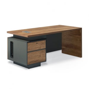 [오프셋퍼니처] 모던내츄럴오크505 중역 일자형책상 1600mm