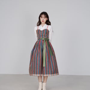 색동 노방 양면 스커트, haejin 혜진한복