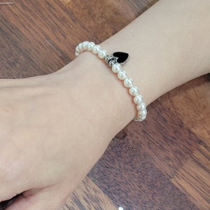 오스트리아(구.스왈) 진주 팔찌_써지컬스틸 참_생일선물, 작업실소헌