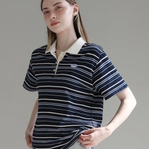 [슬로우롤리] Rugby stripe collar t-shirt 5008292218