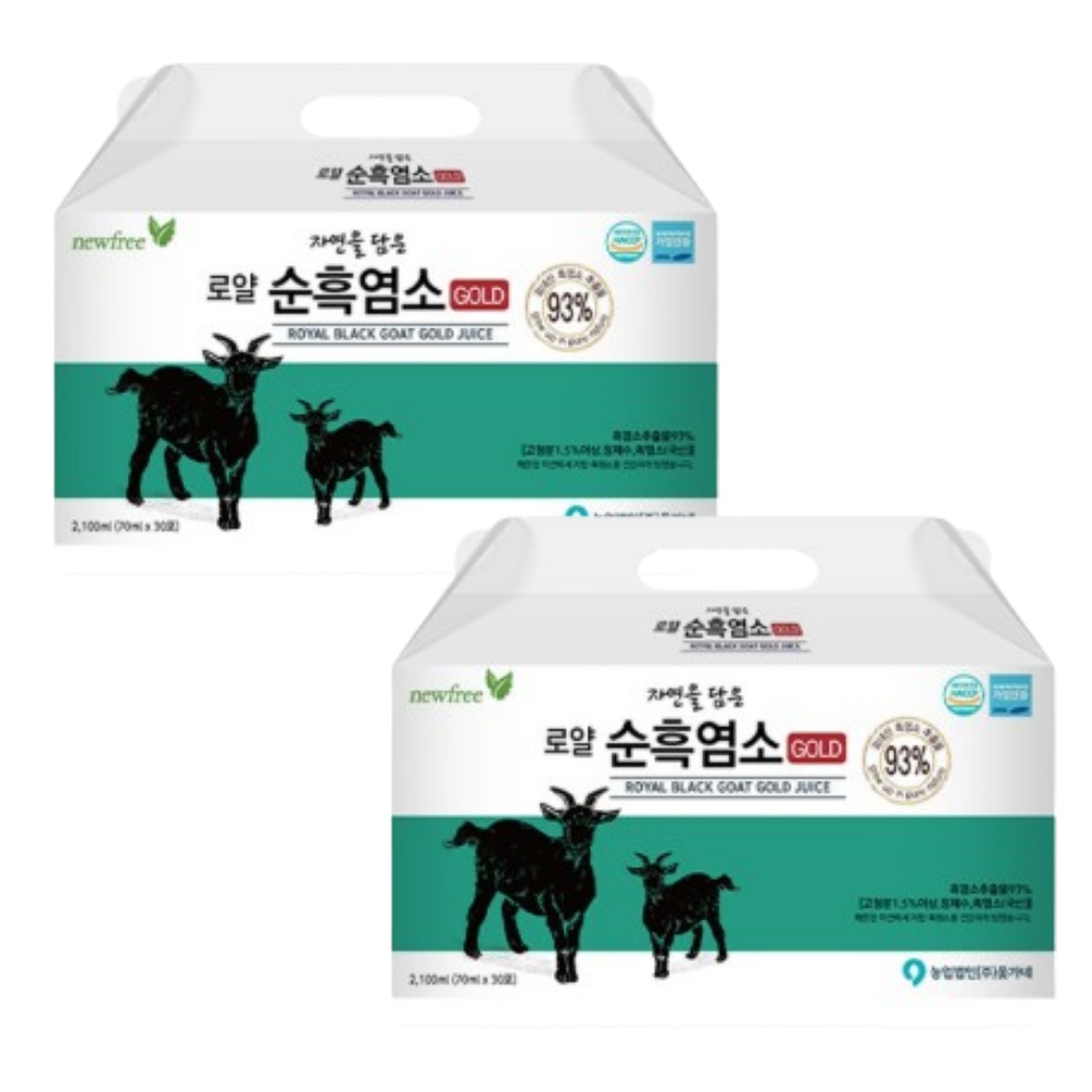 <b>뉴프리</b> 로얄 순흑염소 골드 70ml 30포 x 2박스