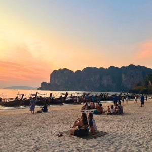 끄라비: 라일레이 프라낭 & 다이아몬드 케이브 선셋 투어