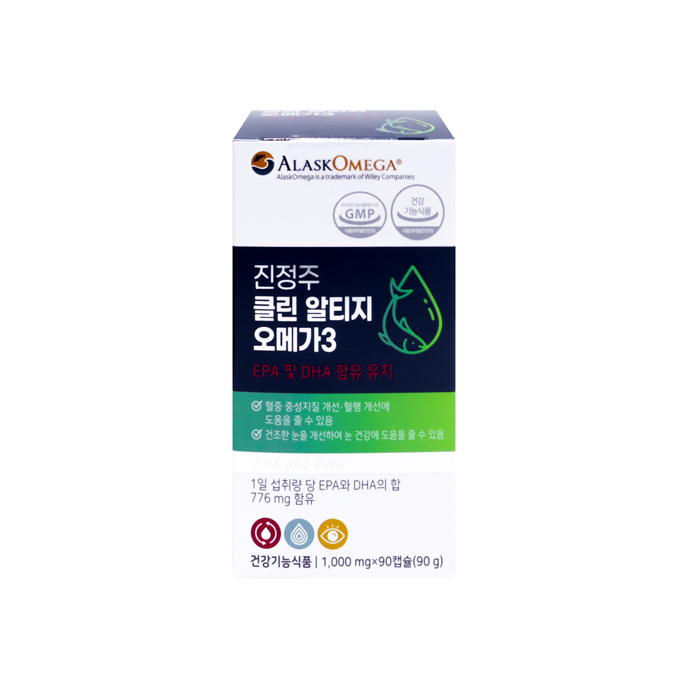 진정주 클린 <b>알티지 오메가3</b> 1000mg x 90캡슐, 1개
