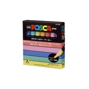 유니 포스카 마카펜 세트  3M  7색(파스텔) / PC-3M 7C