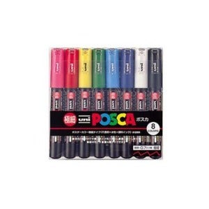 유니 포스카 마카펜 세트  1M  8색 / PC-1M 8C