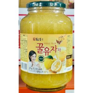 담터 꿀유자차 병 2kg 6개 사무실 탕비실 회사 업소용 식자재 카페