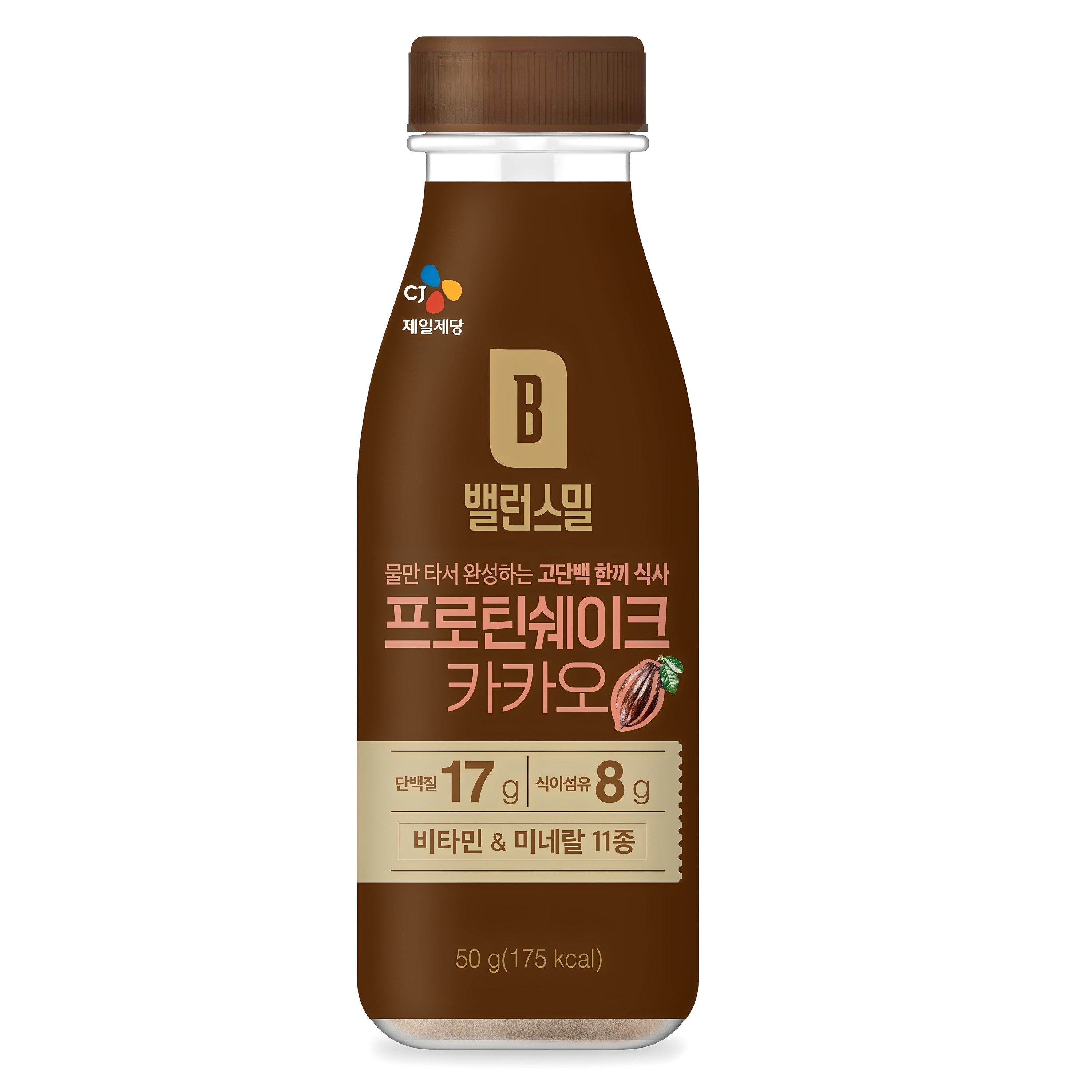 <b>CJ제일제당</b> 밸런스밀 프로틴 쉐이크 카카오  50g  1개