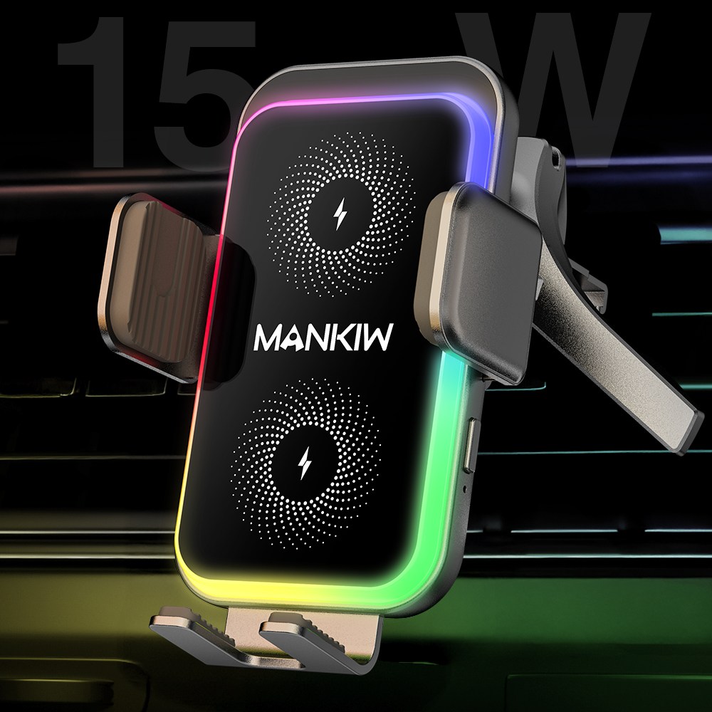 Mankiw맨큐 차량용 고속 무선충전기 15W LED 라이트 송풍구형 거치대  블랙  M120 완전 분석: 스펙·후기·추천 여부