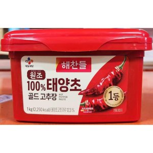 해찬들 원조 100% 태양초 골드고추장 1kg 12개 식당 업소 대용량 전문점 양념